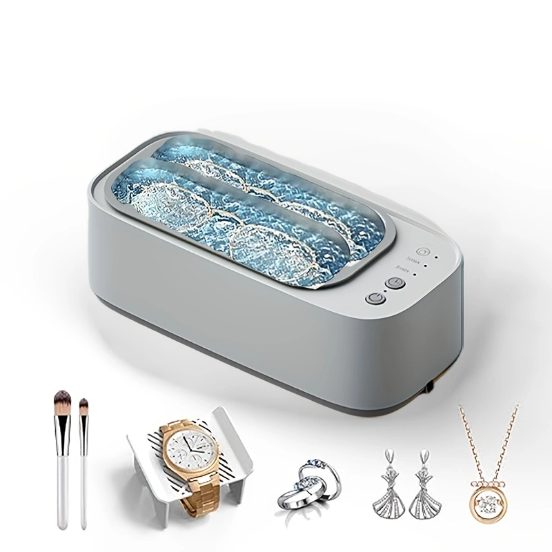 Ultrasonic Jewelry Cleaner, Jewelry Cleaner Machine, Professional Sonic Cleaner with One-Touch Operation, Sonic Cleaner for Rings, Glasses, Jewelry, Dentures White