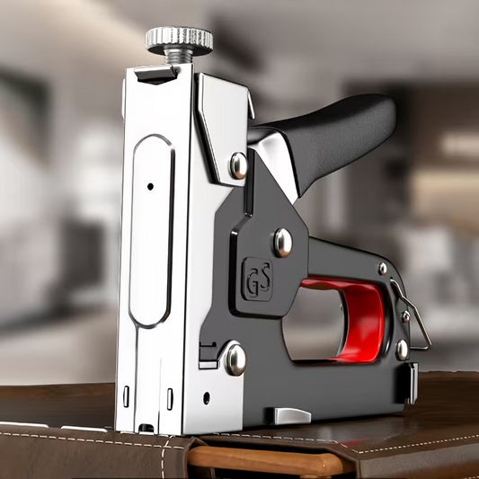 4-in-1 Adjustable Staple Gun,Manual Nailer with 800 Counts Staples,Upholstery Stapler Nail Gun for Fixing Material,Decoration,Carpentry,Furniture,Doors and Windows