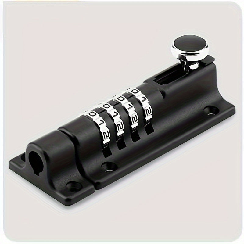 Sliding keyless combination lock with protective coating, suitable for pool gates and fences, shed doors, and cabinets (black)