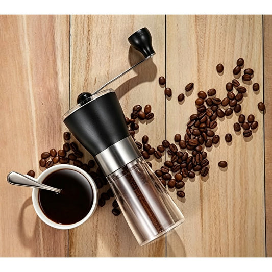 Manual Coffee Grinder Glass Portable Outdoor Coffee Machine Ceramic Grinding Core Pepper Grain Mill Coffeeware for Kitchen (1PCS)