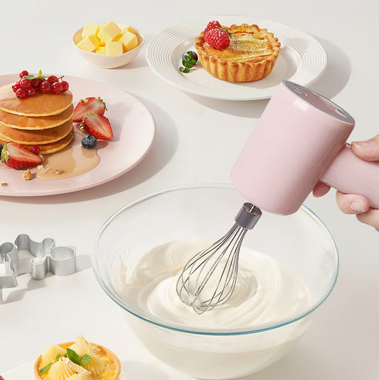 Hand Whisk Electric Hand held Mixer ,Two Whisk Mount for Eggs, Cream, Batters, Wireless & RechargeableSuitable for Kitchen and Outdoor Use Gifts Can Be Given as Gifts