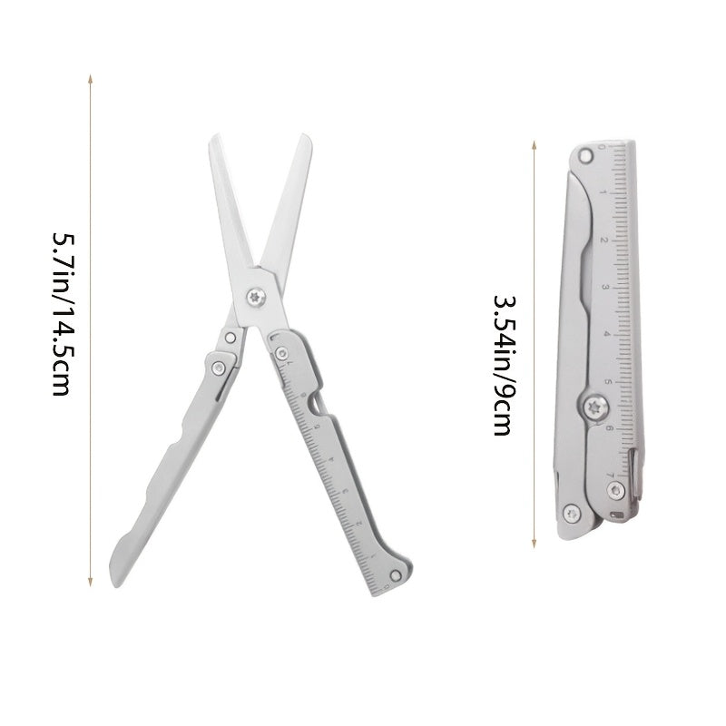 1pc Folding Mini Scissors - Sharp Stainless Steel Blades, Compact Portable Design for Camping, Home & Car Use - Durable Ergonomic Handle, Perfect Holiday Gift for Outdoor Enthusiasts