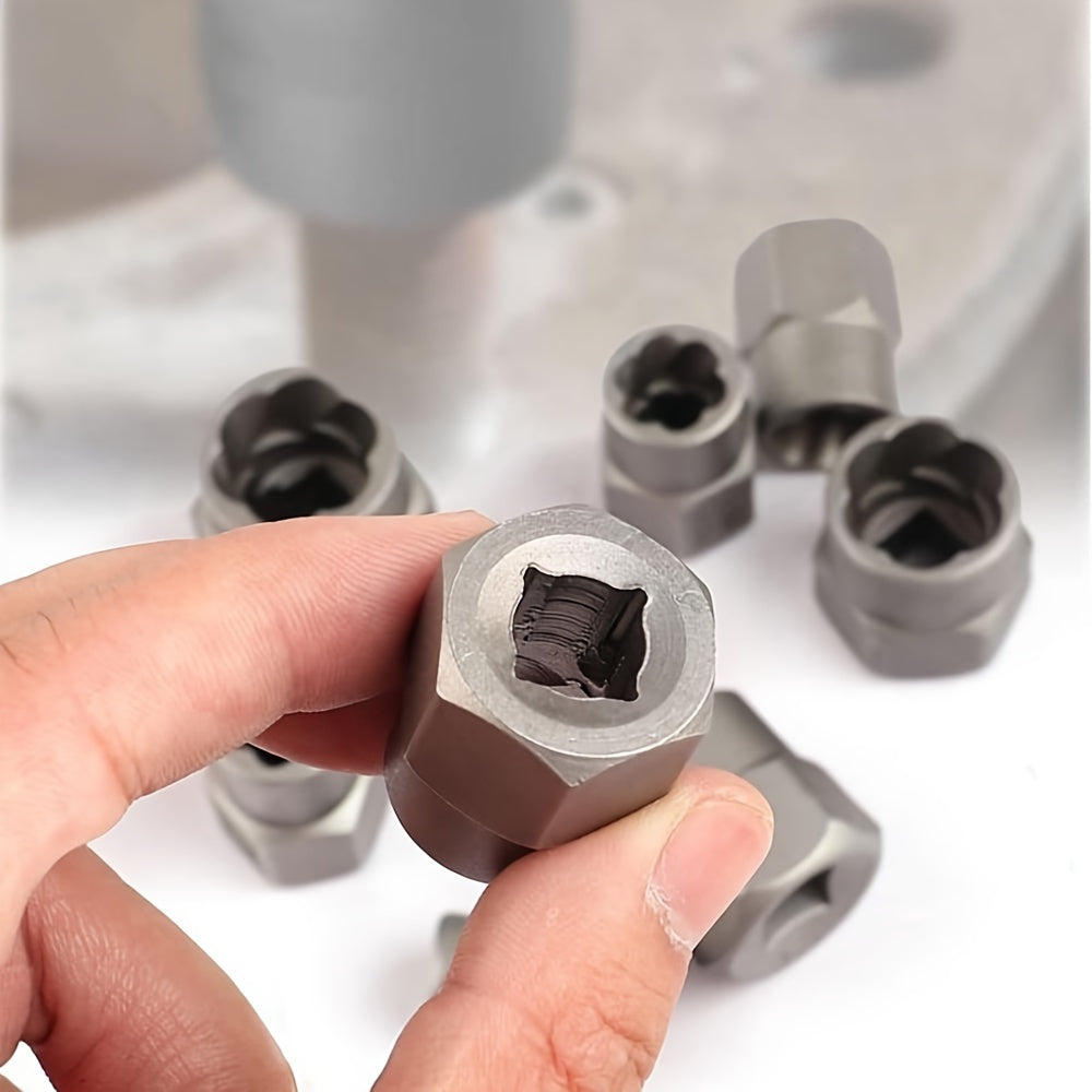 14-Piece Broken Bolt Extractor Set | Broken Nut Removal Tool Kit for 3/8 Inch Applications - Professional Quality and Durable Design