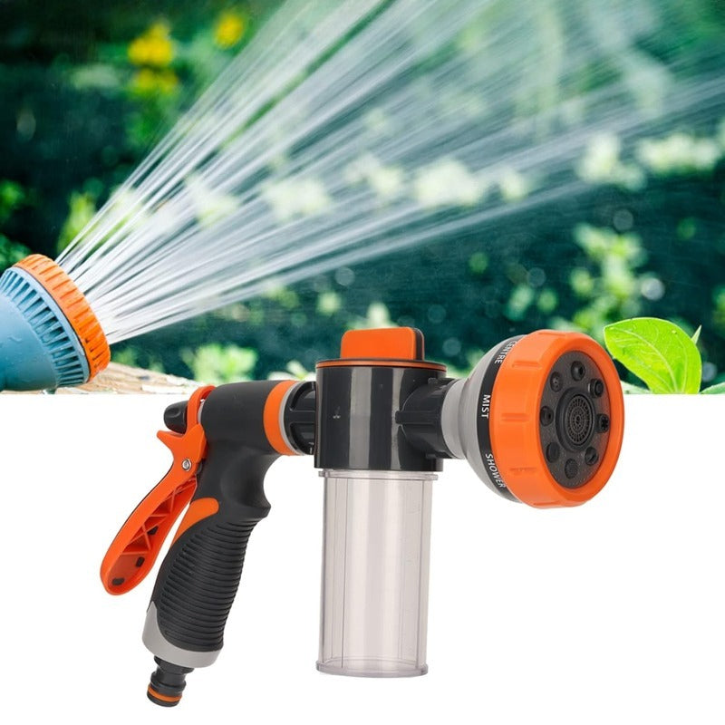 Garden Hose Nozzle, ABS Water Spray Nozzle with 10 Adjustable Watering Patterns, Slip Resistant for Watering Plants, Lawn& Garden, Washing Cars, Cleaning, Showering Pets & Outdoor Fun.