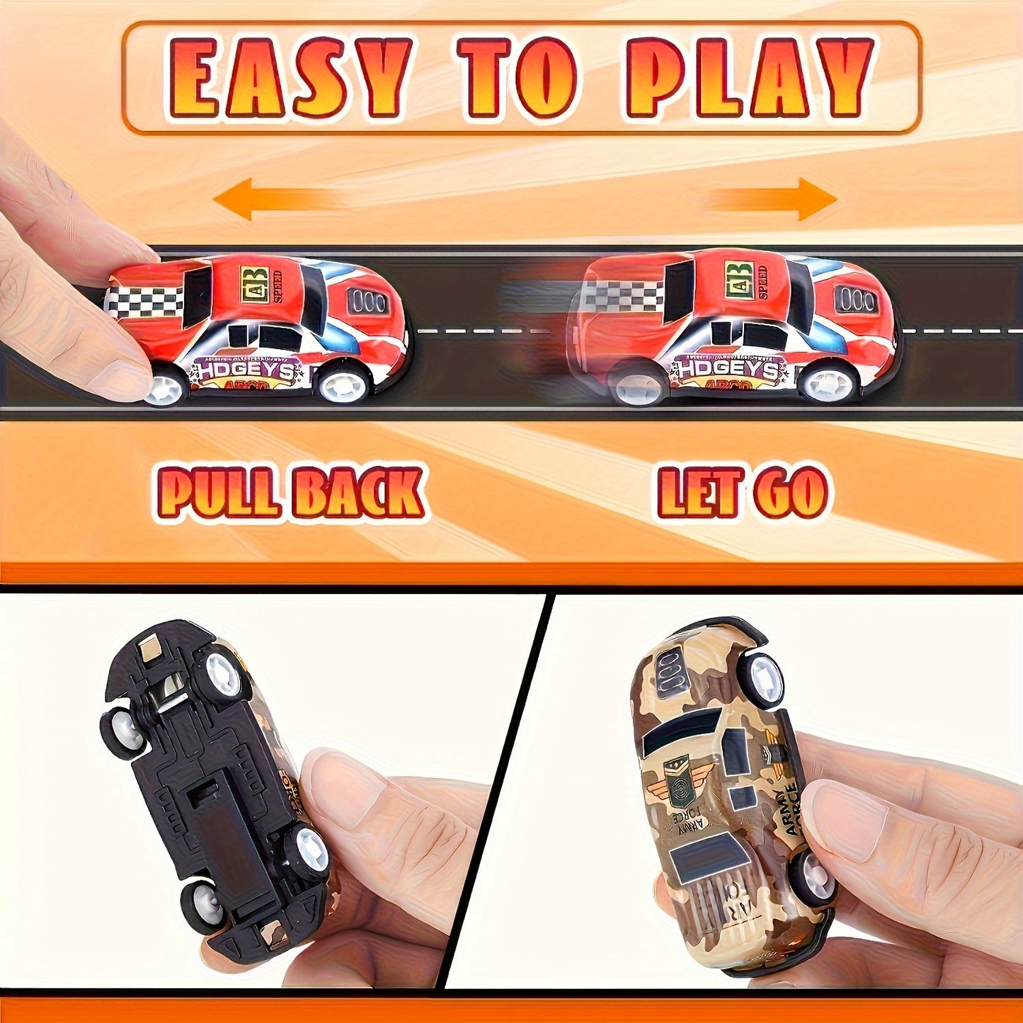 48PCS Metal Pull Back Cars Toy for Kids, Toy Cars for Kids Ages 3-12, Race Cars Party Favors for Kid Toys, Party Favors Birthday Gift for Boys Girls