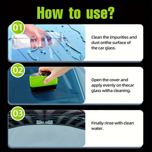 2-Pack Oil-Free Car Window Brushes - Perfect for Removing Oil Films & Ensuring Clear Windshields - Multi-Purpose Scrubbers for Clothes, Shoes, and Bathroom Surface Stains