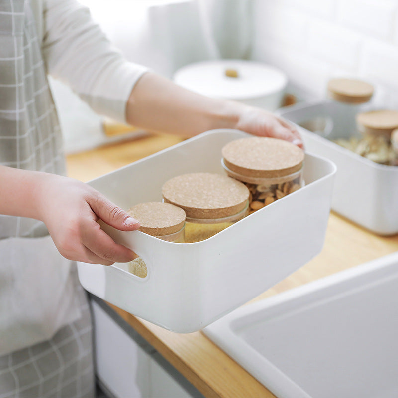 5 Pack Plastic Storage Bins, White Storage Containers for  Pantry Organizer and Storage,Perfect for Kitchen,Fridge,Cabinet, Closet,Bathroom Organization