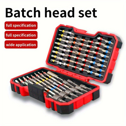 83-Piece Screwdriver Bit Set - Metal Drill Bits for Electric and Manual Screwdrivers, Phillips/Flat/Square Heads, Compatible with Computers, Smartphones, and Laptops