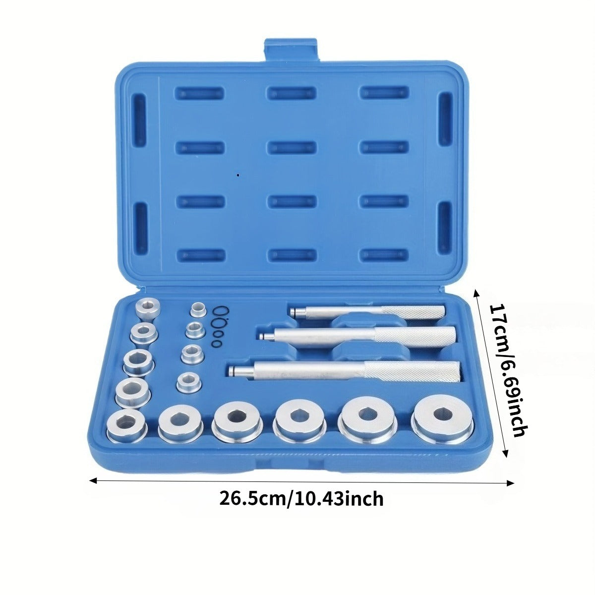 17-Piece Motorcycle Wheel Bearing Tool Set | Includes Bearing Race, Seal Driver, and Bearing Support Tools for Efficient Maintenance and Repair
