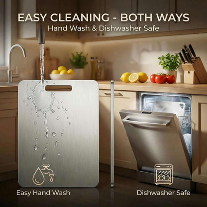 Titanium Cutting Board, NonToxic MetalChopping BoardSet, DishwasherSafe & Warp Proof
