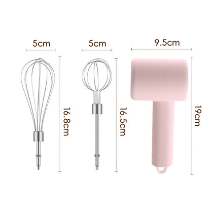 Hand Whisk Electric Hand held Mixer ,Two Whisk Mount for Eggs, Cream, Batters, Wireless & RechargeableSuitable for Kitchen and Outdoor Use Gifts Can Be Given as Gifts