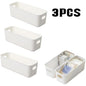 Storage Basket 10PCS Plastic Organizer Bins With Handles, 8.9"×3.7"×2.8" Stackable Storage Boxes For Kitchen, Fridge, Bathroom, Cabinet, Closet & Home Organization