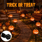 Solar Pumpkin Lights, 3 & 6 Pack 15.5"*3.15" Halloween Pathway Stake Lights Waterproof Solar Powered Jack-O'-Lantern, Orange & Black Plastic, for Outdoor Lawn Yard Garden Spooky Decor