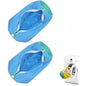 Shoe Washing Machine Bag, 2Pcs Set Reusable Sneaker Laundry Bag with Fluffy Chenille Microfiber 360° Deep Cleaning & Durable Zipper, Yellow/Blue/Grey Soft Mesh, for Sneakers Running Shoes Washer & Dryer