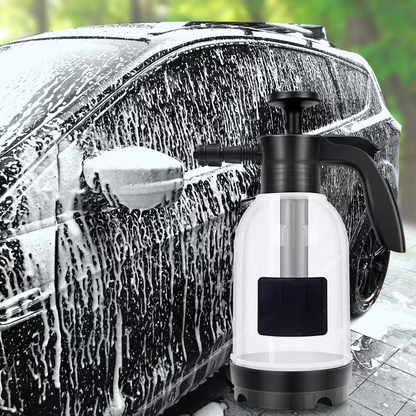 Manual Pressure Foam Sprayer 2L Handheld Garden Pump Sprayer Car Wash Foam with Thickened Pressure Bar Handle for Home Gardening Car Washing