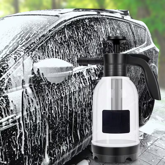 Manual Pressure Foam Sprayer 2L Handheld Garden Pump Sprayer Car Wash Foam with Thickened Pressure Bar Handle for Home Gardening Car Washing