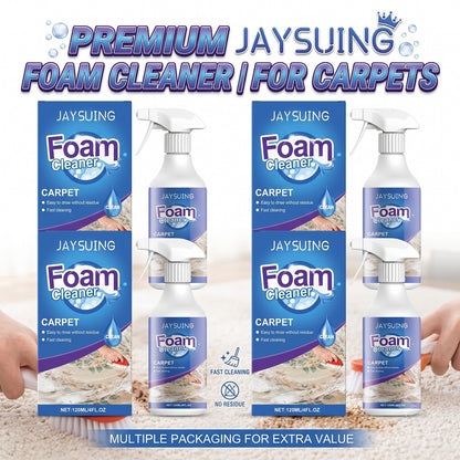 Carpet Stain Remover Spray Foam Cleaner, 4Pcs (4x120ml) Fast Acting Deep Cleaning Foam No Residue, White Bottle Foam Liquid, for Home Rugs Carpet Couch Upholstery Car Seats