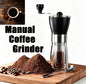 Manual Coffee Grinder Glass Portable Outdoor Coffee Machine Ceramic Grinding Core Pepper Grain Mill Coffeeware for Kitchen (1PCS)