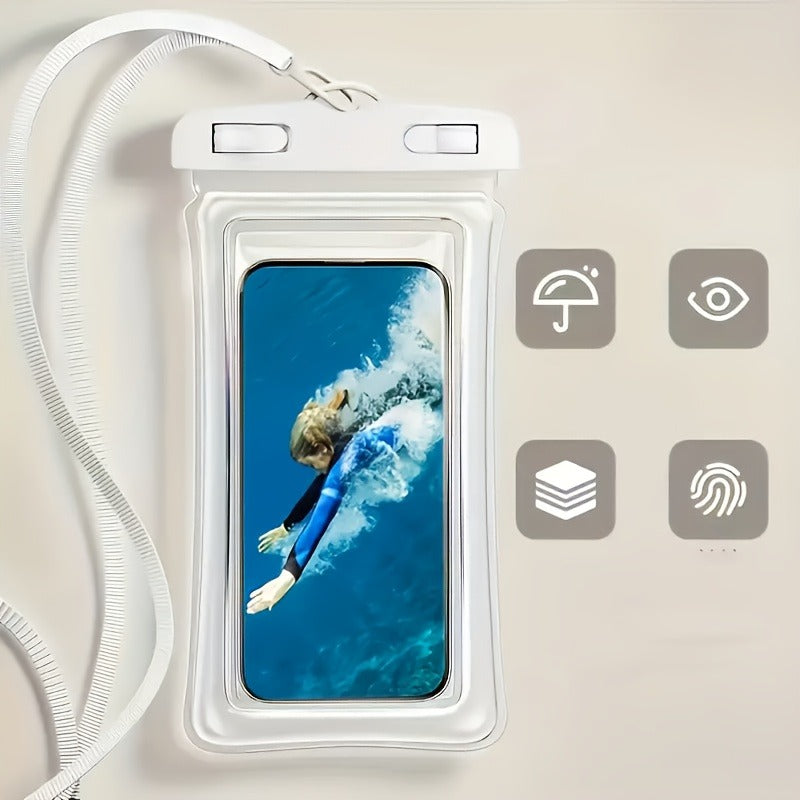 Waterproof Phone Pouch, Waterproof Phone Case for iPhone 17/16/15/14 Pro Max, Cell Phone Dry Bag for Beach & Cruise Essentials, Touch Screen, Lanyard Included, 2 Pack