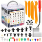 1240Pcs Car Clips Kit Bumper Fender Rivets for Toyota GM Ford | 32 Popular Sizes, Nylon Plastic, 10 Cable Ties, Door Panel Clips, 4 Remover Tools
