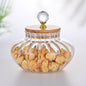 24 OZ Glass Cookie Jars with Lids Decorative Coffee Candy Canisters Halloween Pumpkin Shaped Food Storage Jar with Bamboo Lids Kitchen Jars for Nuts Spice Beans Tea Snack