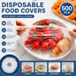 500 Pcs Plastic Wrap Food Dish Bowl Covers, Elastic Thickened Shower Caps for Sourdough Bread Proofing Stretch for Keeping Food Fresh And Dust Away