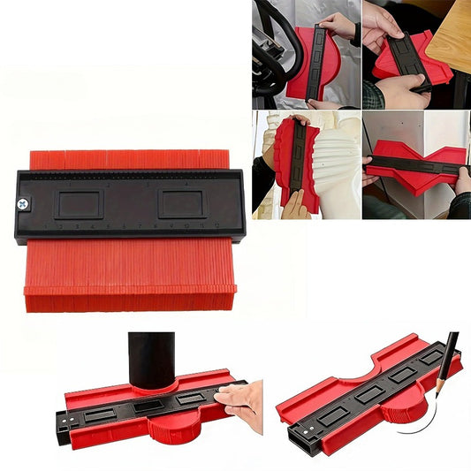 Contour Gauge 5.75" Profile Gauge Tool with Lock, Shape Duplicator for Accurate Copying of Irregular Shapes, Adjustable Contour Measuring Tool for Tile Cutting, Woodworking, Flooring Installation and DIY Home Improvement