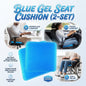 Gel Seat Cushion for Office Chair, 2Pcs Honeycomb Cushion Pad Breathable Pressure Relief, Blue TPE Gel, for Desk Chair Car Seat Wheelchair Long Sitting