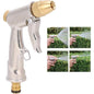 Hose Nozzle Adjustable Spray Gun, Metal Watering Nozzle with Brass Connector, Multi Function Garden Hose Sprayer for Lawn Watering, Car Washing, Patio Cleaning and Outdoor Us