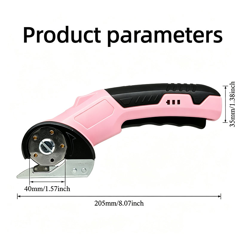 electric box cutter, Rechargeable Cardboard Box Cutter, 4.2V Powerful Fabric Scissors with 2 Safety Blades & Storage Bag