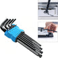 L-Shaped Ball-End Hex Wrench Set - S2 Hardened Long-Length Hex Socket Screwdriver Tool with 6-Point Design for Precision Fastening