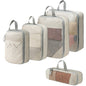 Mesh Compression Storage 5pcs Set Shoe Bag Bundle Pocket Storage Bag Set Large Capacity Storage Bag Visible Suitcase Organizer Bag Classification Bag