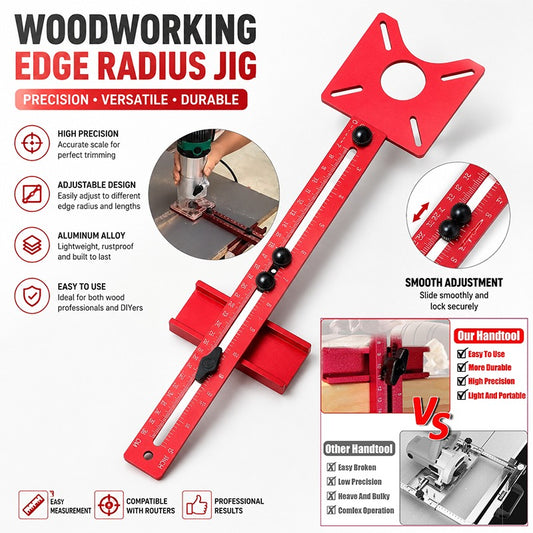 4 in 1 Aluminum Alloy Router Milling Groove Bracket | Router Circle Cutting Jig Multifunctional Cabinet Hardware Jig and Router Guide, Adjustable Router Jig Tool for Woodworking