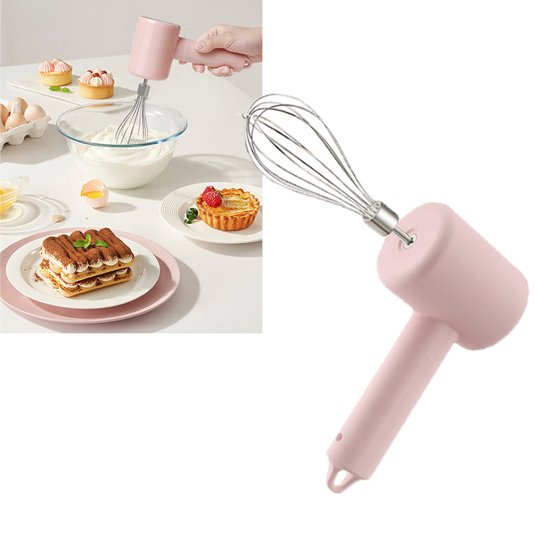 Hand Whisk Electric Hand held Mixer ,Two Whisk Mount for Eggs, Cream, Batters, Wireless & RechargeableSuitable for Kitchen and Outdoor Use Gifts Can Be Given as Gifts