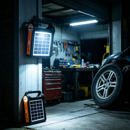 Portable Solar Power Bank Power Station, Mini Solar Lighting System With Replaceable Lithium Battery, USB Output For Charging Cellphone, Built-in Torch Light, Optional UFO LED Bulb For Household Outdoor Camping Power Failure Emergency Supply