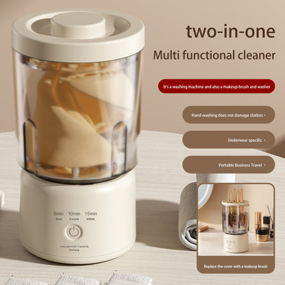 Underwear Washing Machine, Upgrade 1.6L Mini Portable Washing Machine Rechargeable Underwear Washer Deep Cleans Small Clothes for Apartment, Dorm, RV, Travel & Use (White)