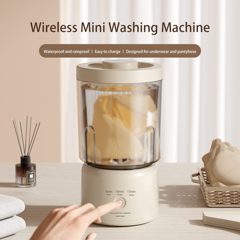Underwear Washing Machine, Upgrade 1.6L Mini Portable Washing Machine Rechargeable Underwear Washer Deep Cleans Small Clothes for Apartment, Dorm, RV, Travel & Use (White)