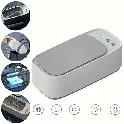 Ultrasonic Jewelry Cleaner, Jewelry Cleaner Machine, Professional Sonic Cleaner with One-Touch Operation, Sonic Cleaner for Rings, Glasses, Jewelry, Dentures White