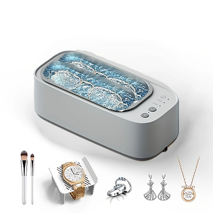 Ultrasonic Jewelry Cleaner, Jewelry Cleaner Machine, Professional Sonic Cleaner with One-Touch Operation, Sonic Cleaner for Rings, Glasses, Jewelry, Dentures White