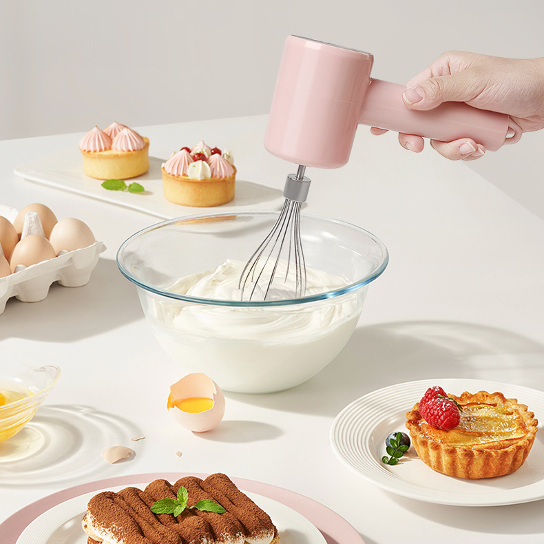 Hand Whisk Electric Hand held Mixer ,Two Whisk Mount for Eggs, Cream, Batters, Wireless & RechargeableSuitable for Kitchen and Outdoor Use Gifts Can Be Given as Gifts