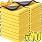 10/20 Pack Cleaning Towels, Premium Microfiber Coral velvet Washing and Detailing Towels for Car Detailing Household Cleaning Ultra-Soft Super Absorbent, Lint Streak-Free 11.8"x11.8” Cleaning Cloth (Yellow/Grey)