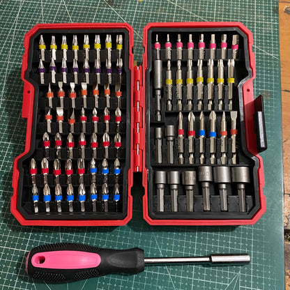 83 Rainbow Magic Box Electric Screwdriver Bit Kit - Compatible with Hexagonal, Cross, and Manual Drills - Durable Hard Alloy Material, Suitable for Precise Operations in Narrow Spaces