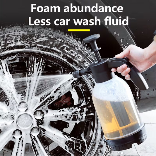 Manual Pressure Foam Sprayer 2L Handheld Garden Pump Sprayer Car Wash Foam with Thickened Pressure Bar Handle for Home Gardening Car Washing