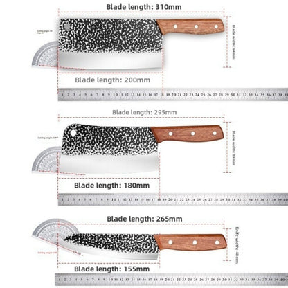 3PCS Butcher Knife and Kitchen Knife Set | Hand Forged Heavy Duty Meat Cleaver, Stainless Steel, Meat Knife, Geat for Home, Camping, BBQ
