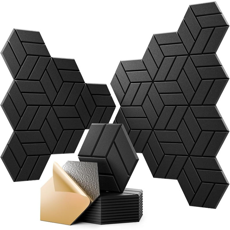 12 Pack Sound Proof Foam Panels |12"X 10"X 0.4" Sound Proof Foam Panels for Walls, High Density Sound Dampening Panels for Home Studio