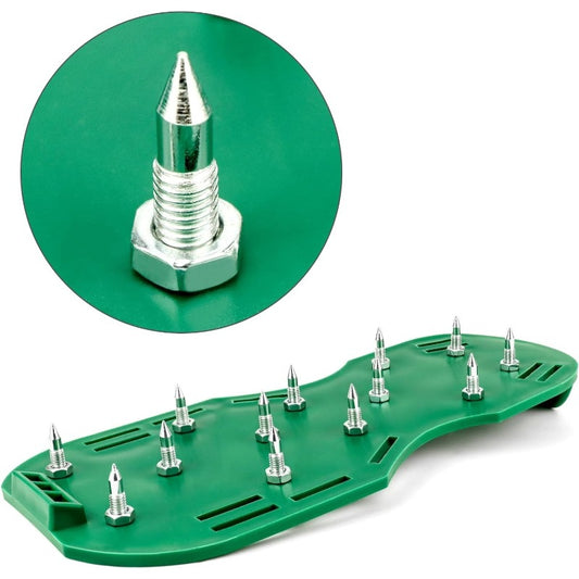 Spiked Shoes  | 1 Pair Green Spiked Shoes with Sharp Short Spikes for Epoxy Floor Coating, Self-Leveling Floor, Epoxy Garage Floor
