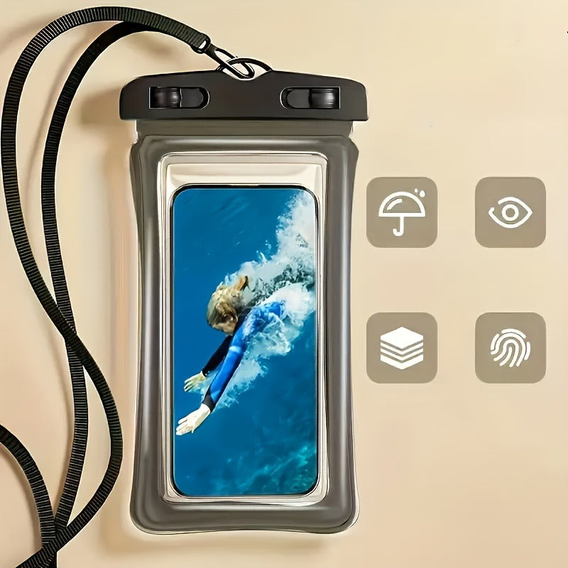 Waterproof Phone Pouch, Waterproof Phone Case for iPhone 17/16/15/14 Pro Max, Cell Phone Dry Bag for Beach & Cruise Essentials, Touch Screen, Lanyard Included, 2 Pack