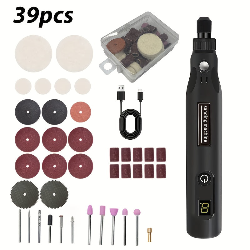 Rotary Tool Kit:  Power Hand Rotary Tools Mini for Wood/Metal, Electric Grinder Drill Machine Set with Flex Shaft for Carving, Cutting, Sanding, Grinding, Polishing, Engraving