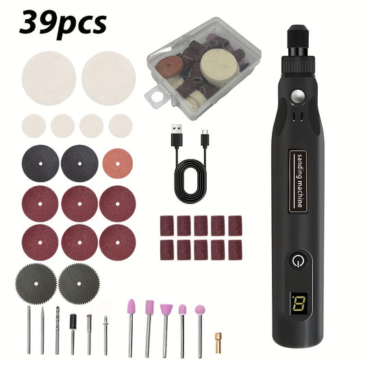 Rotary Tool Kit:  Power Hand Rotary Tools Mini for Wood/Metal, Electric Grinder Drill Machine Set with Flex Shaft for Carving, Cutting, Sanding, Grinding, Polishing, Engraving