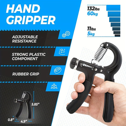 Grip Strengthener Forearm Strengthener Hand Grips Strengthener Kit - 5 Pack Adjustable Resistance，Forearm Strengthener, Hand Exerciser for Muscle Building - No Batteries Required